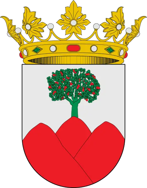 Crown and Shield Emblem with Tree Motif