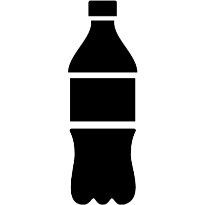 Black Soda Bottle Icon Design