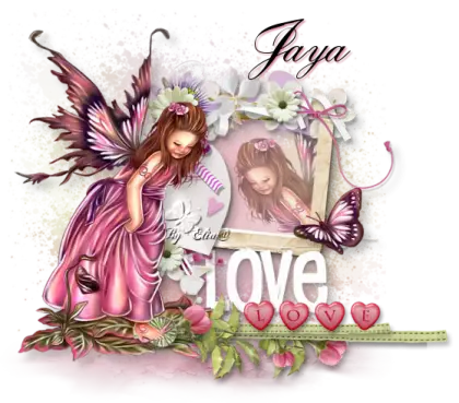 Fairy with Flowers and Love