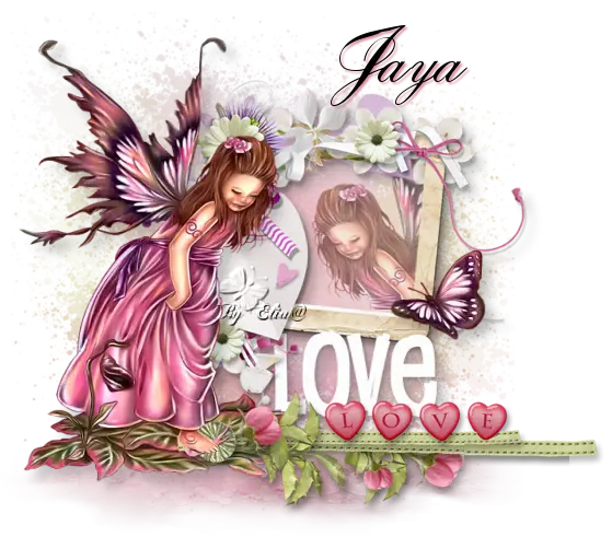 Fairy with Flowers and Love