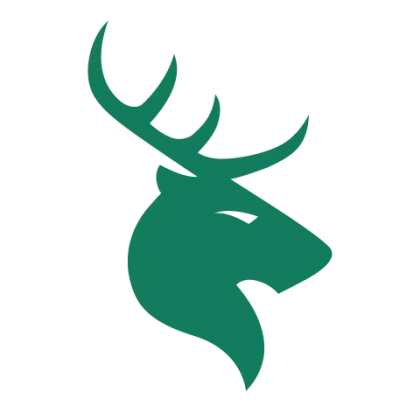 Modern Green Deer Logo Design