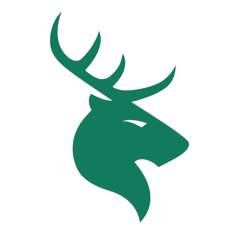 Modern Green Deer Logo Design