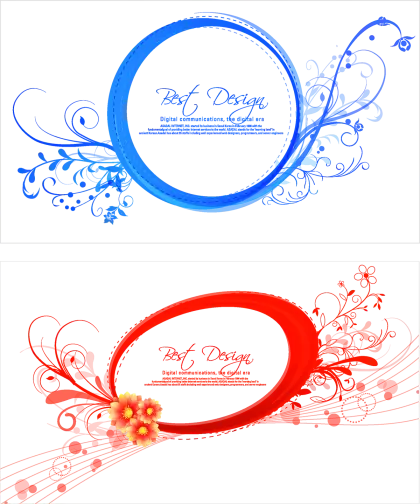 Decorative Blue and Red Frames