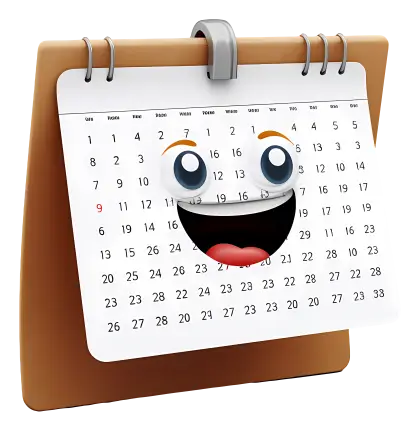 Happy Cartoon Calendar