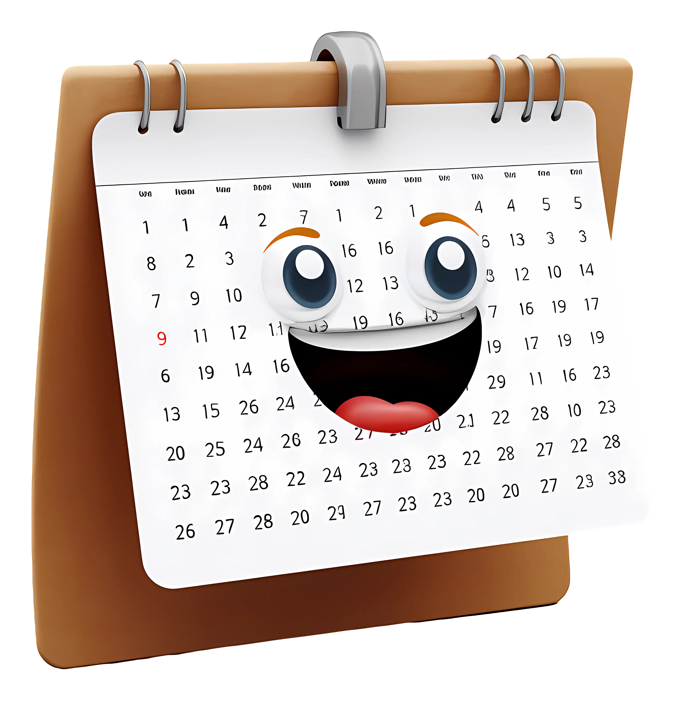 Happy Cartoon Calendar