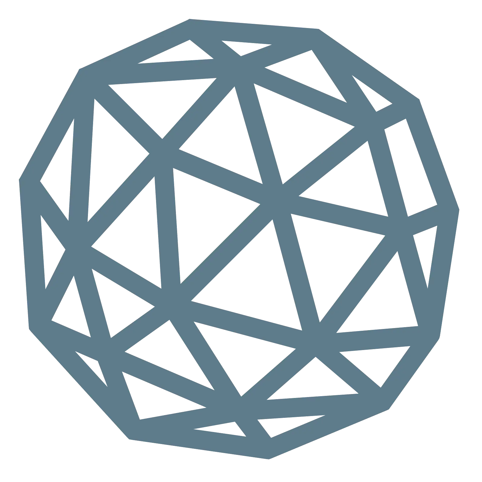 Stylized Geometric Polygon Illustration