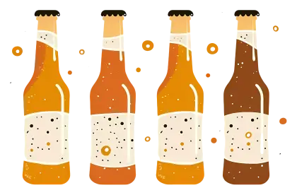 Illustration of Beer Bottles