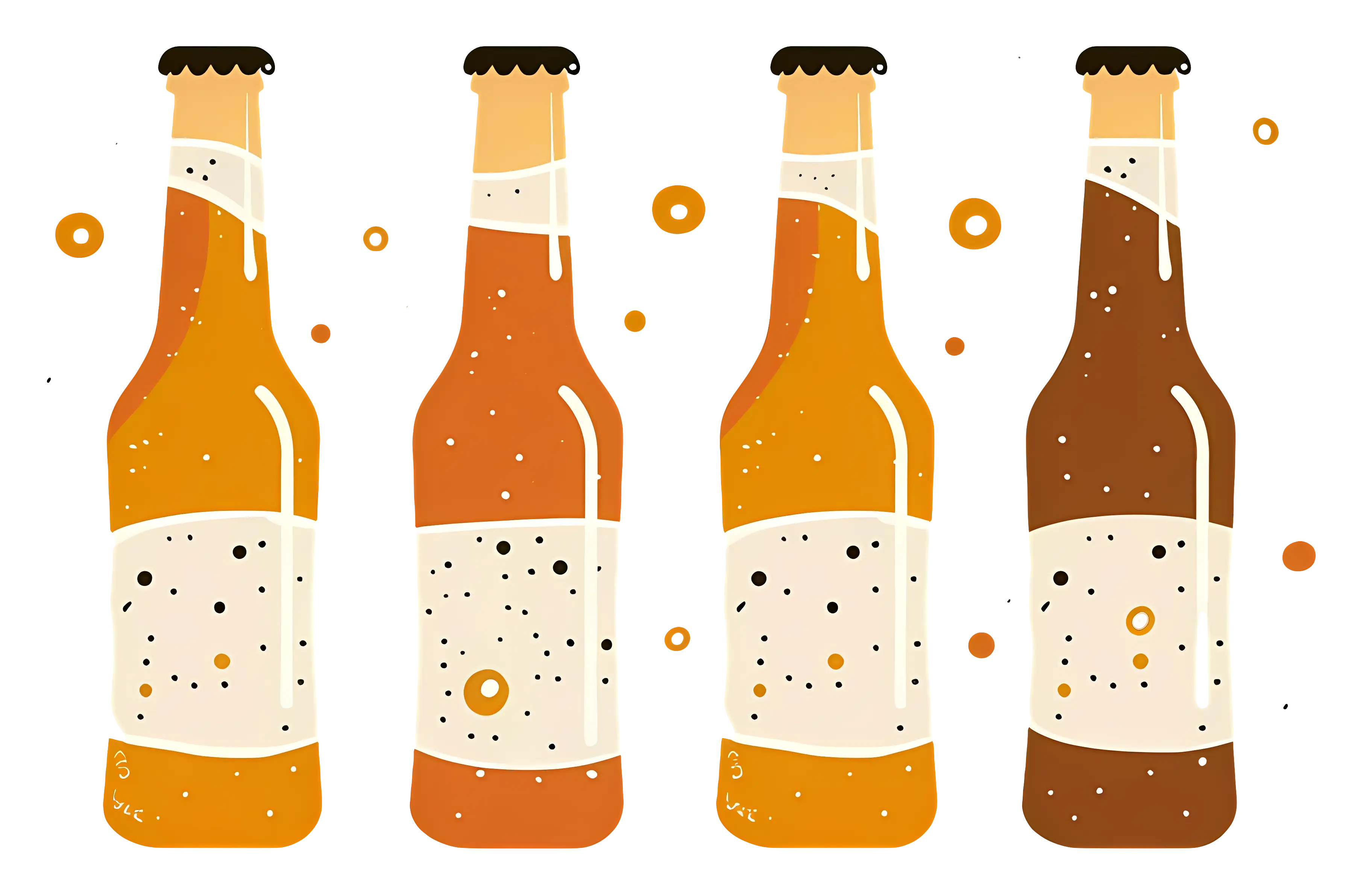 Illustration of Beer Bottles
