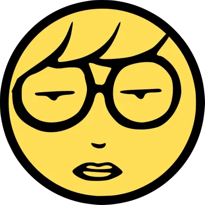 Bored Emoji with Glasses