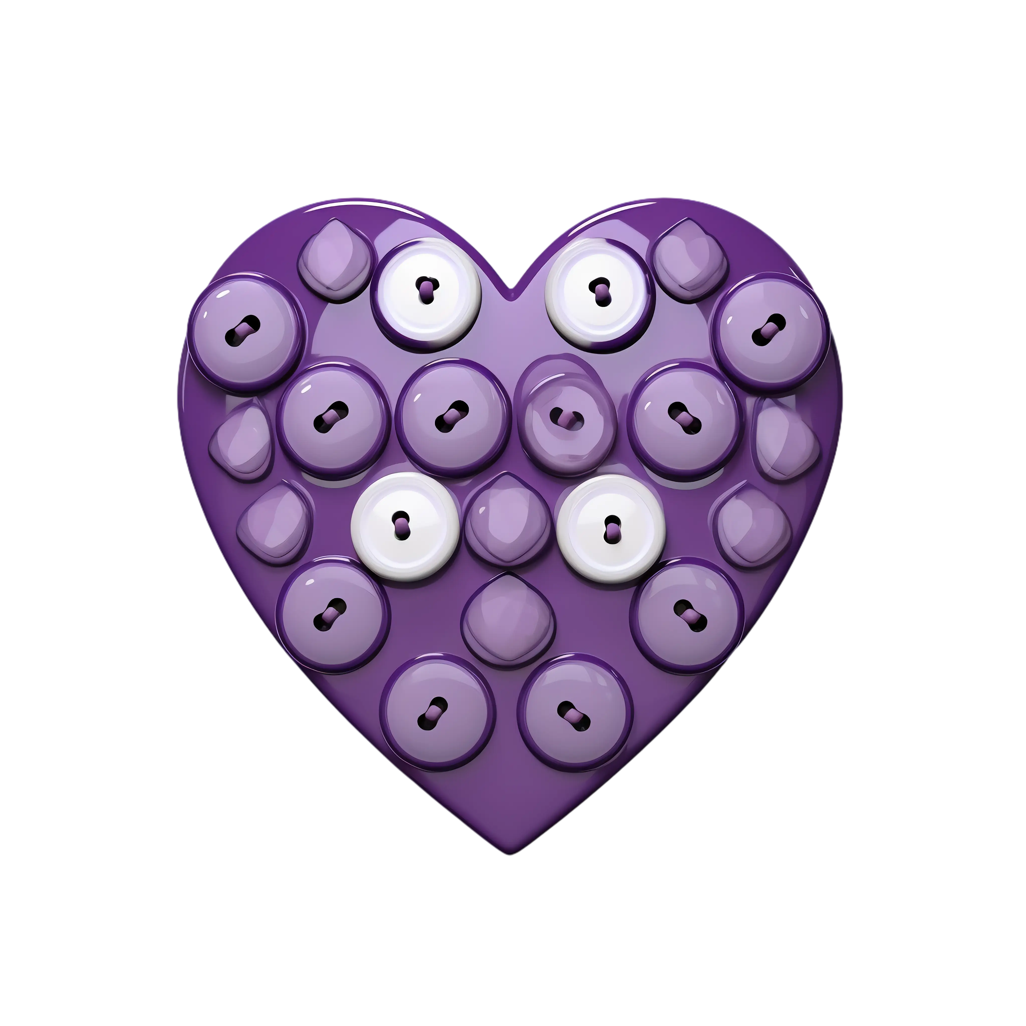 Heart with Buttons Illustration