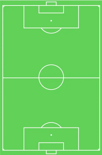 Soccer Field Diagram with Green Background