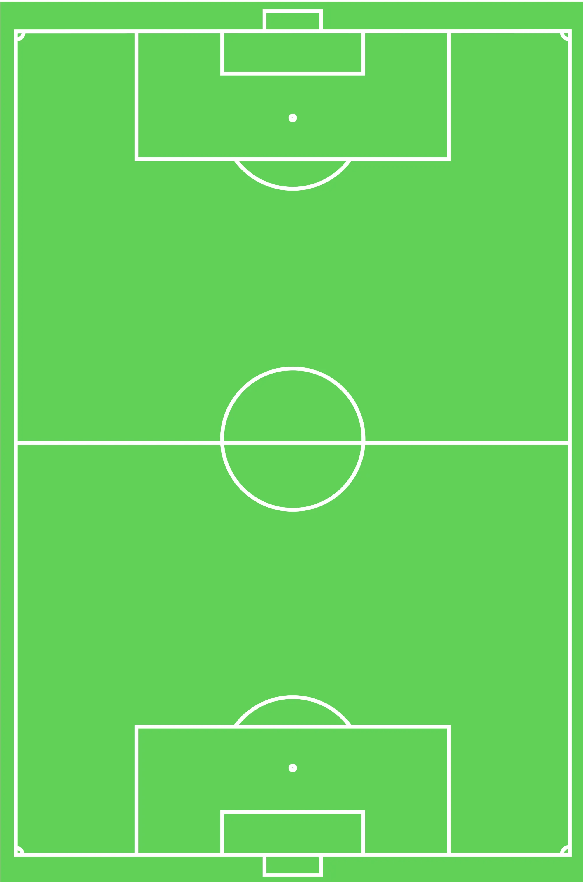 Soccer Field Diagram with Green Background