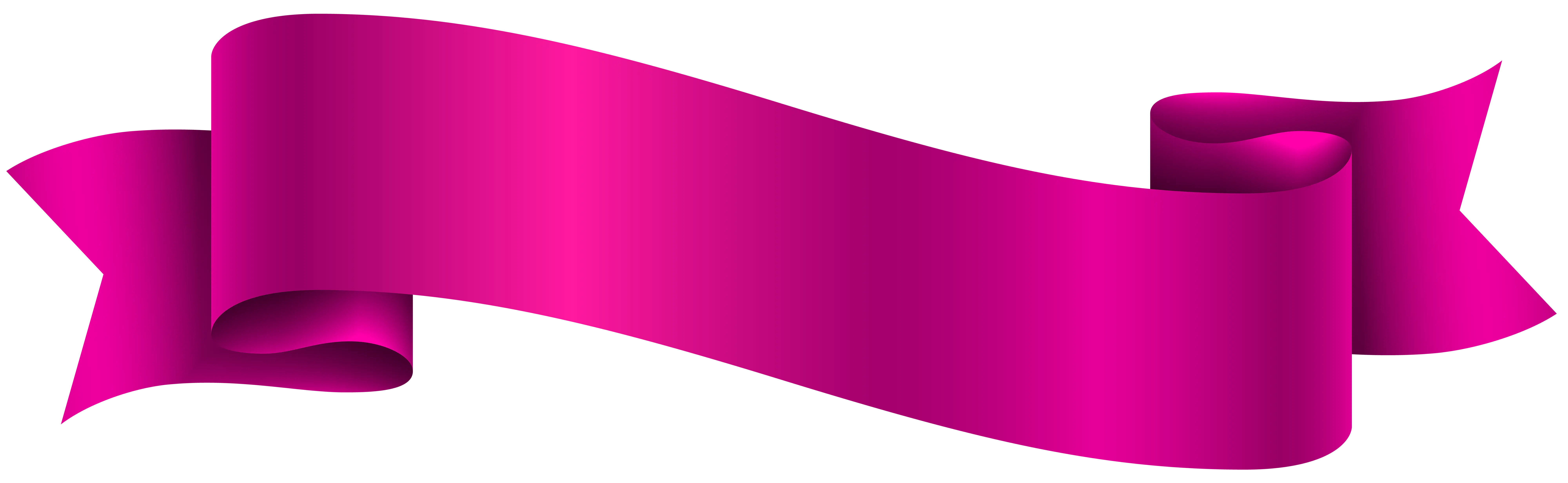 Vibrant Pink Ribbon Banner Illustration