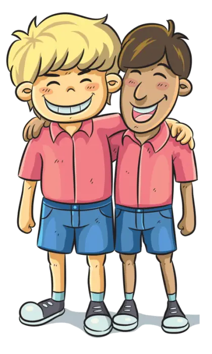 Two Happy Boys Smiling