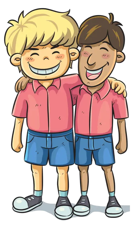 Two Happy Boys Smiling