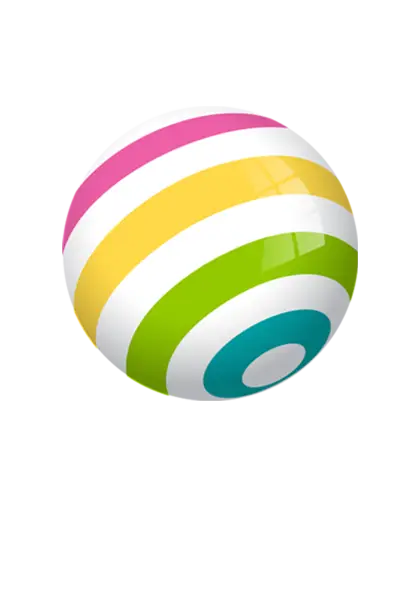 Striped Colorful Ball Illustration