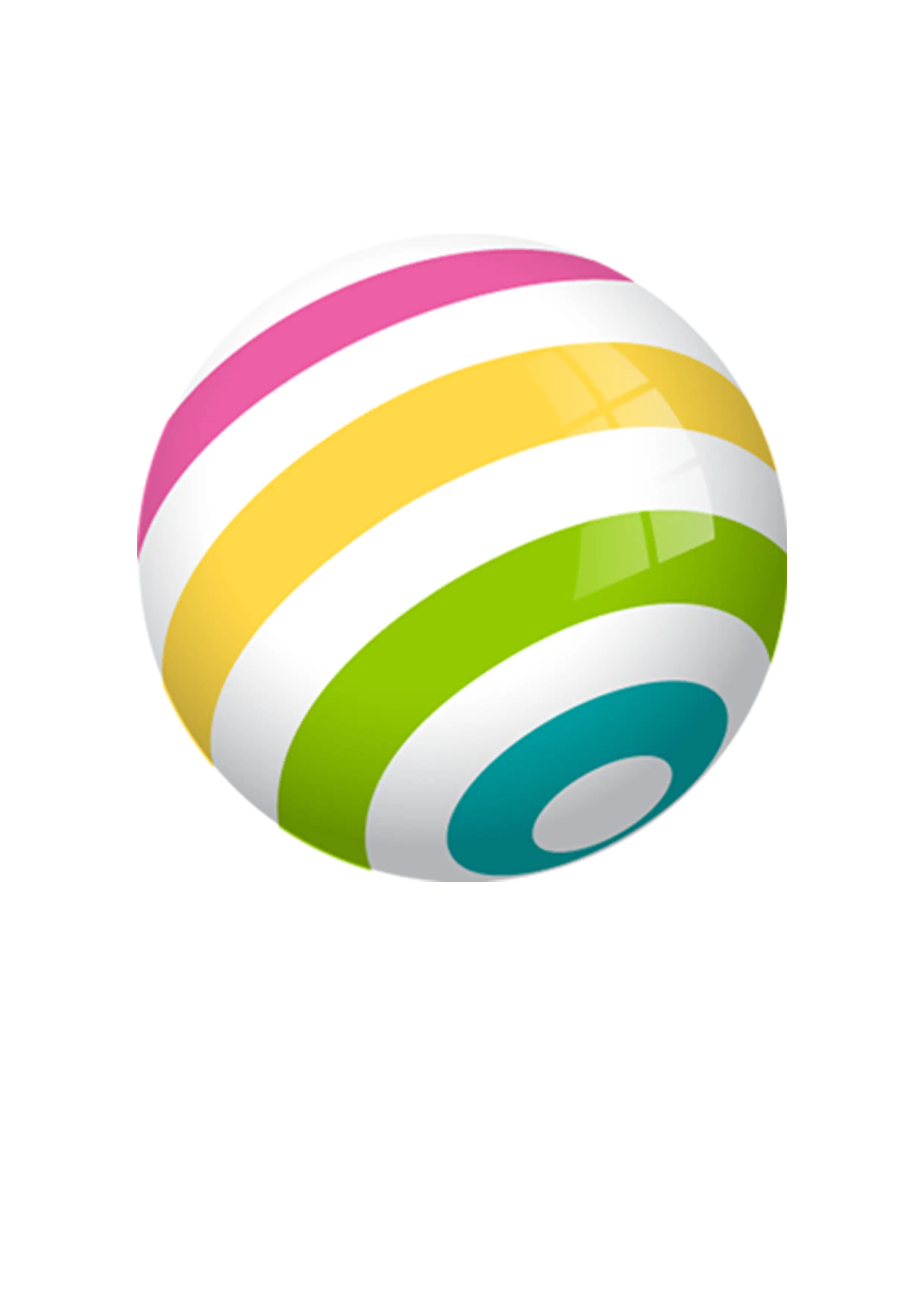 Striped Colorful Ball Illustration
