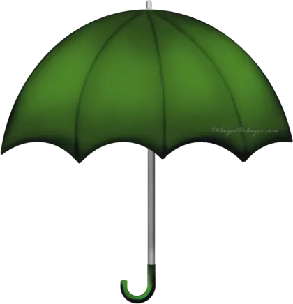 Dark Green Umbrella for Rain Protection