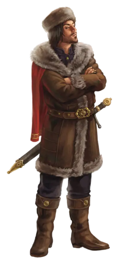 Fur-Clad Warrior with Sword
