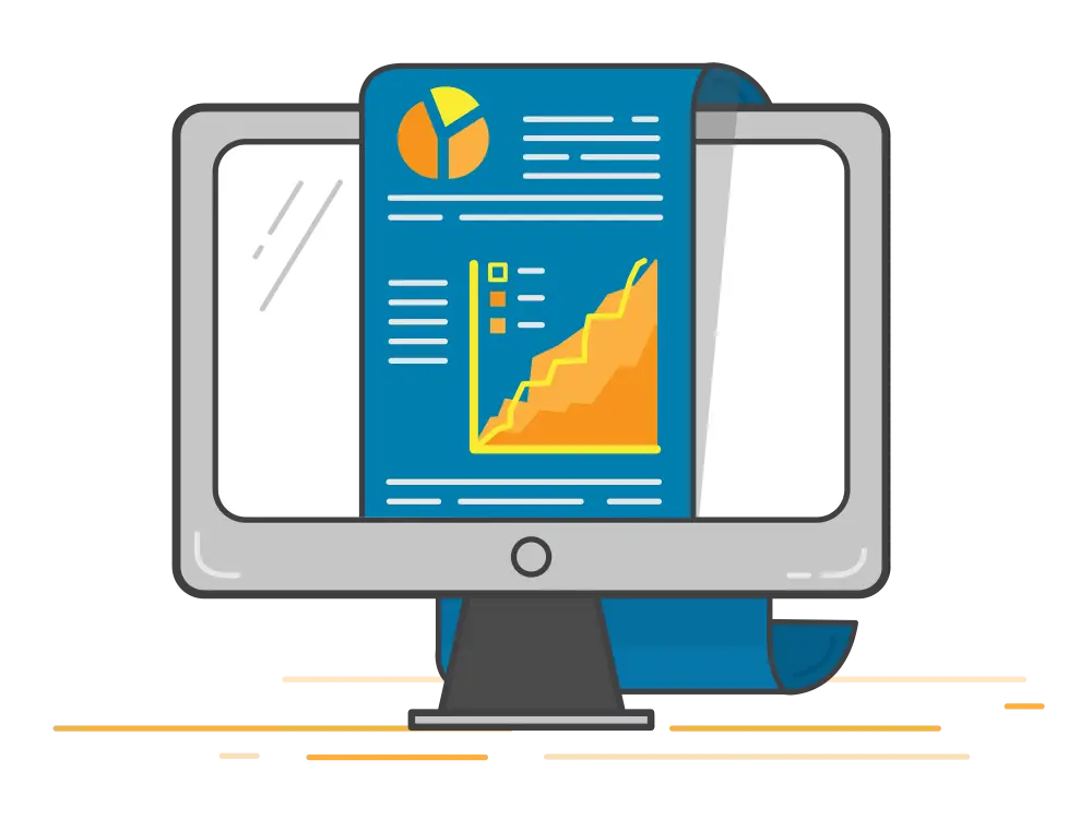 Computer Screen Displaying Analytics Graphs