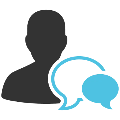 User Icon with Chat Bubble