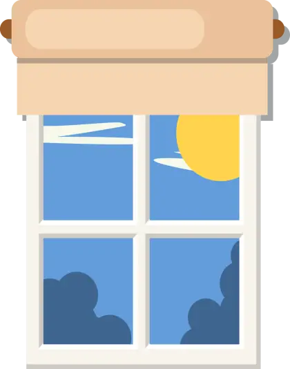 Sunny View from a Window