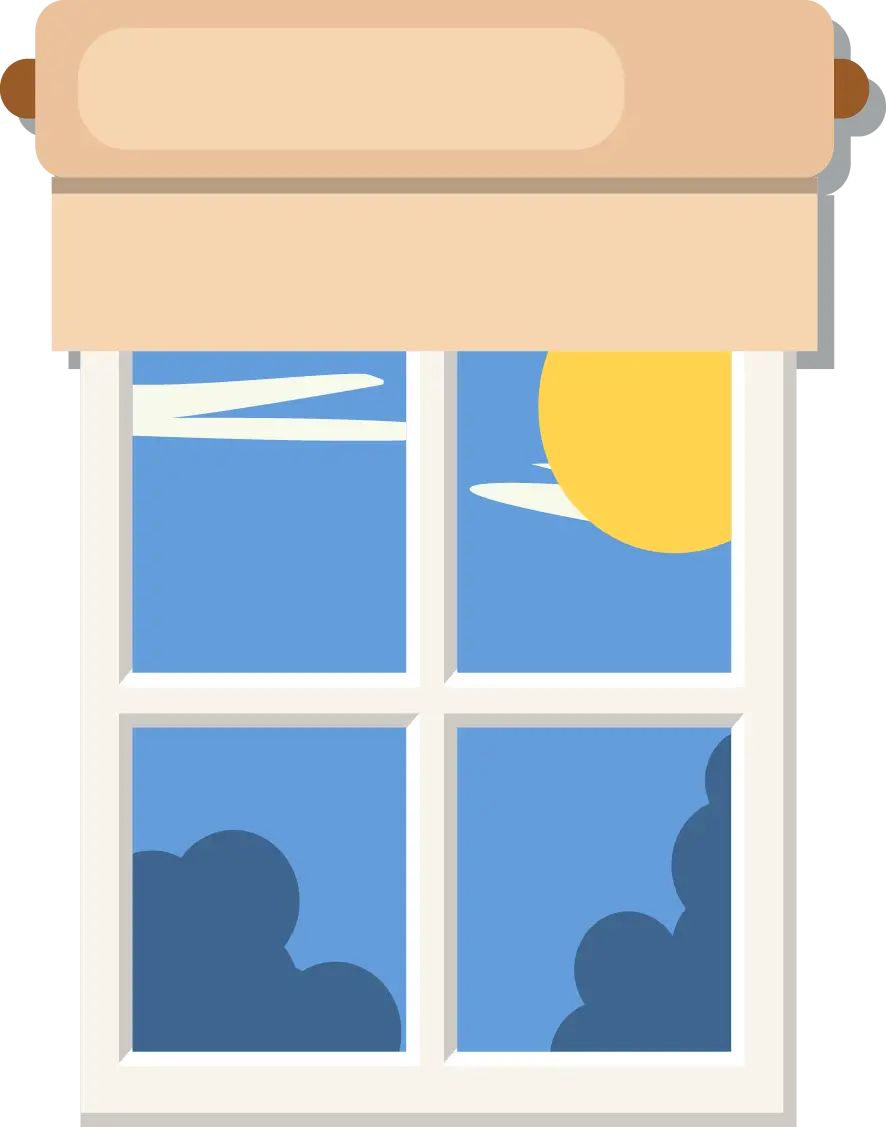 Sunny View from a Window