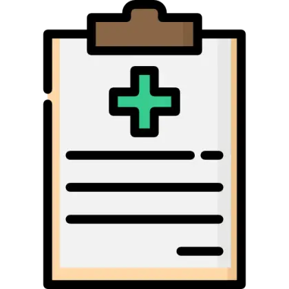 Medical Clipboard Illustration with Green Cross