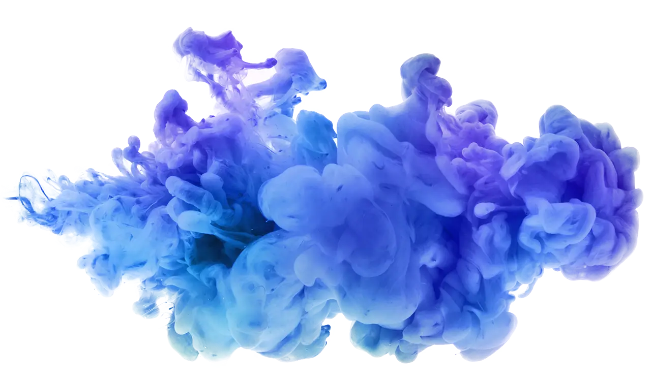 Blue and Purple Ink Cloud Design
