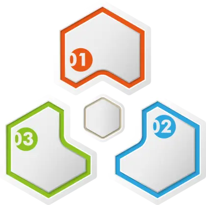 Hexagon Numbered Infographic Template
