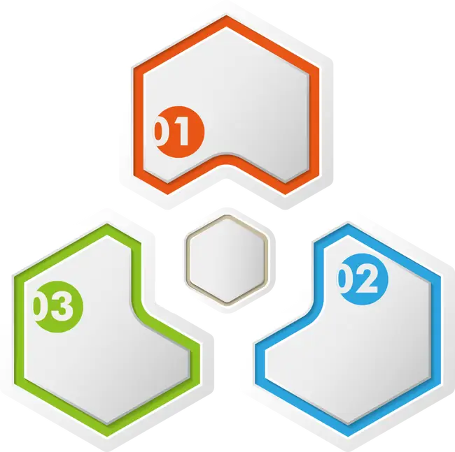 Hexagon Numbered Infographic Template