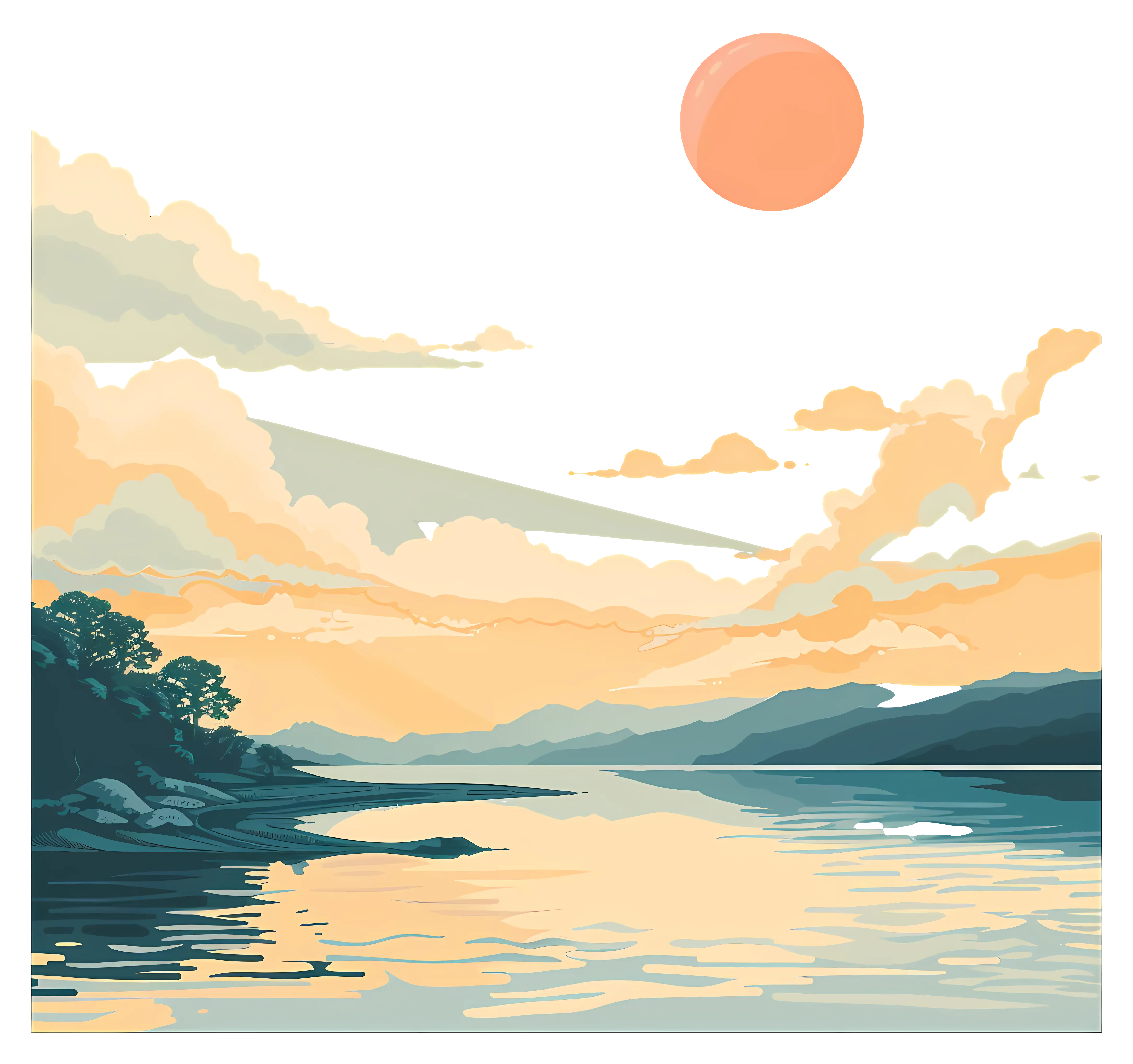 Serene Sunset Landscape