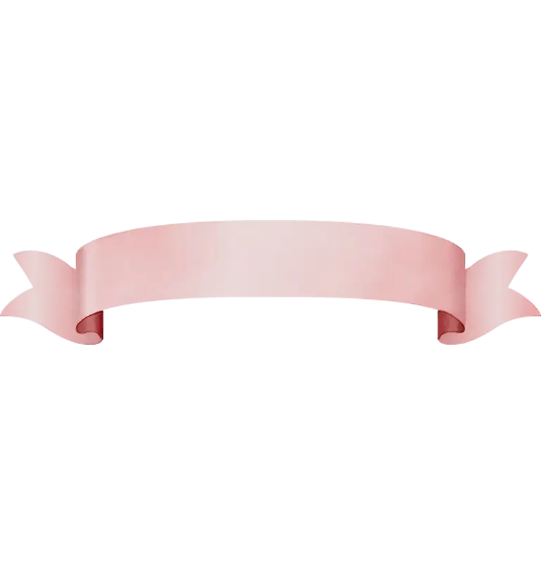 Pink Ribbon Banner Decoration