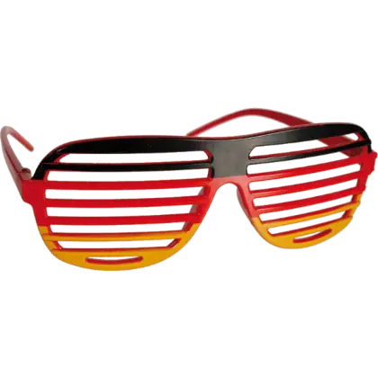 Red and Black Shutter Shades