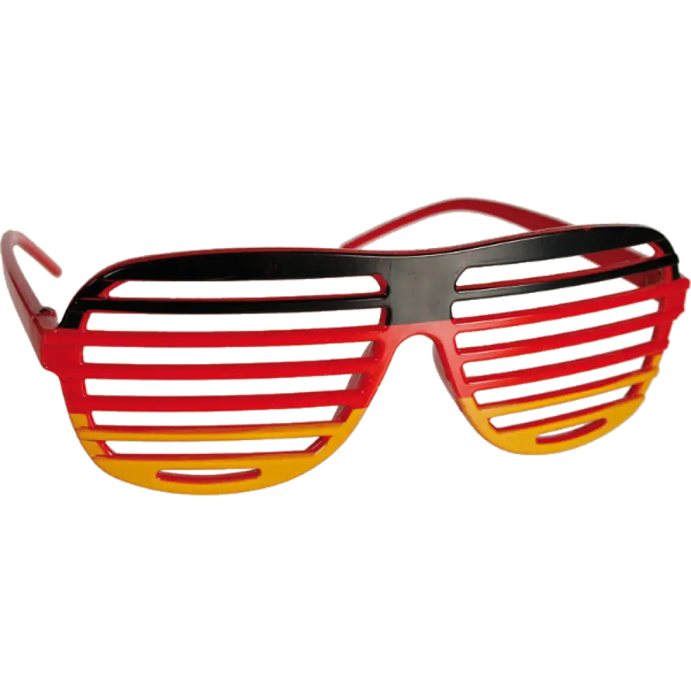 Red and Black Shutter Shades