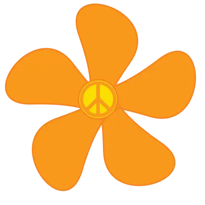 Flower Design with Peace Symbol
