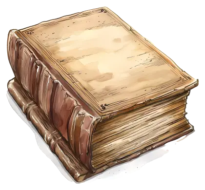 Illustration of an Old Brown Book