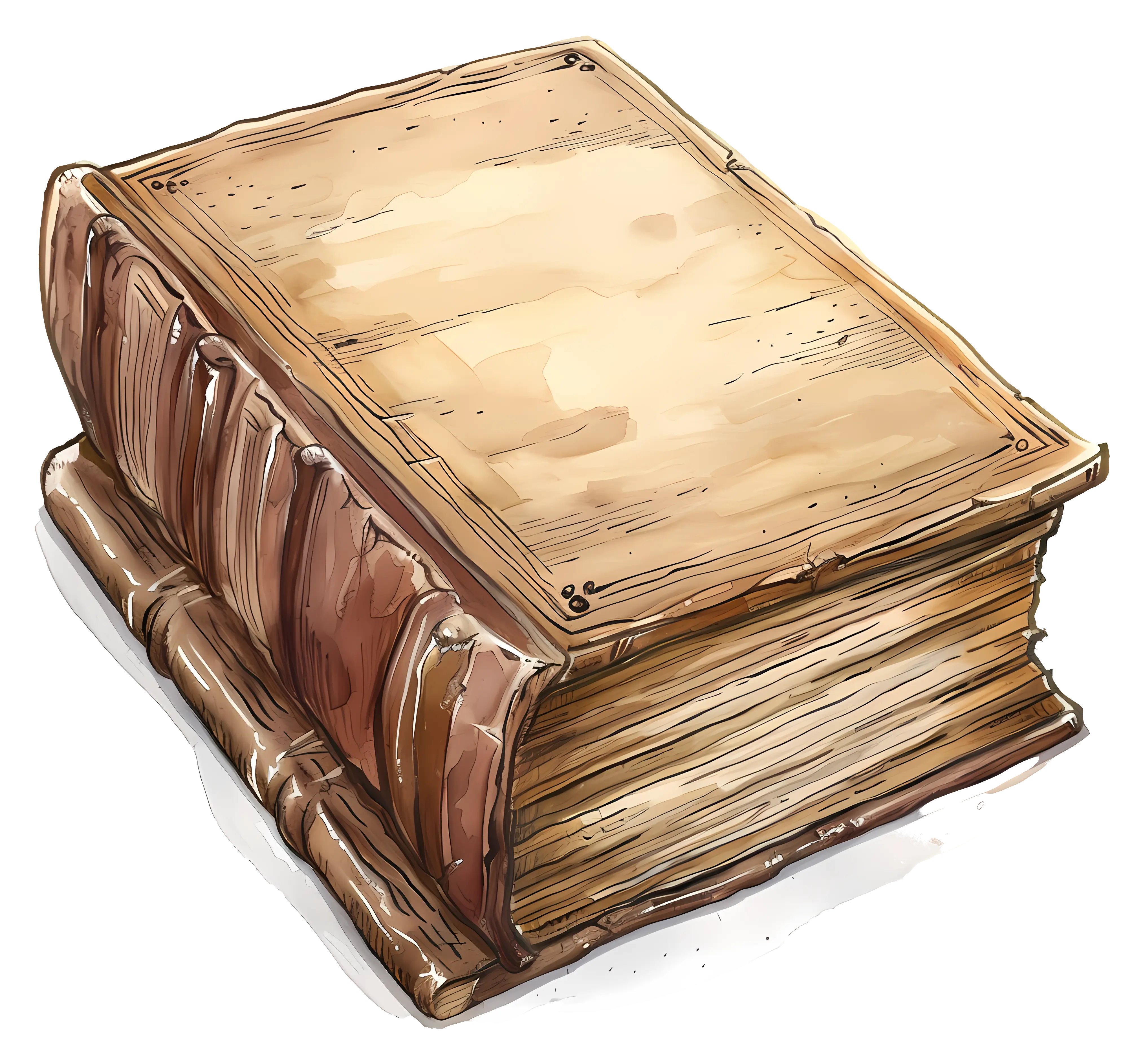 Illustration of an Old Brown Book