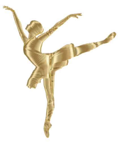Golden Ballerina Figure