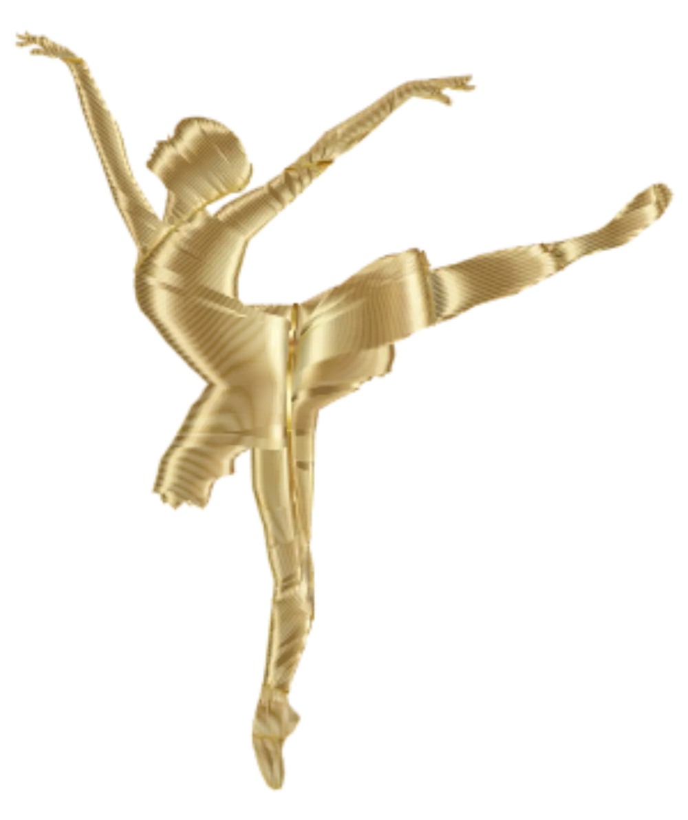 Golden Ballerina Figure