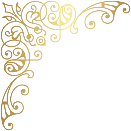 Golden Floral Corner Design