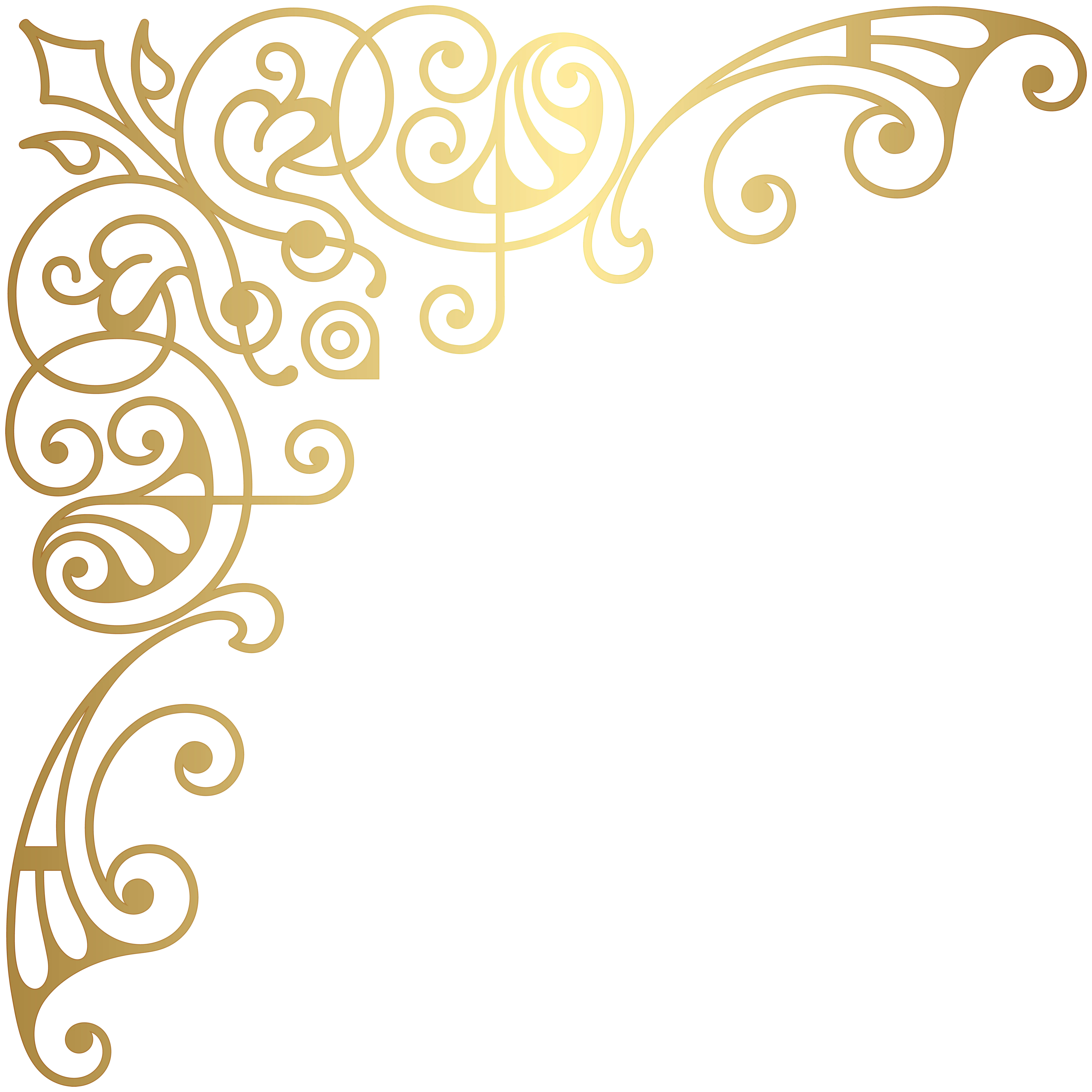 Golden Floral Corner Design