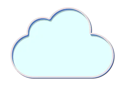 Blue Gradient Cloud Graphic Design