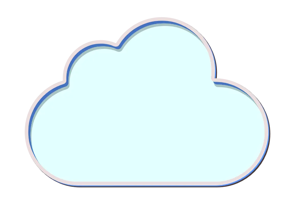 Blue Gradient Cloud Graphic Design