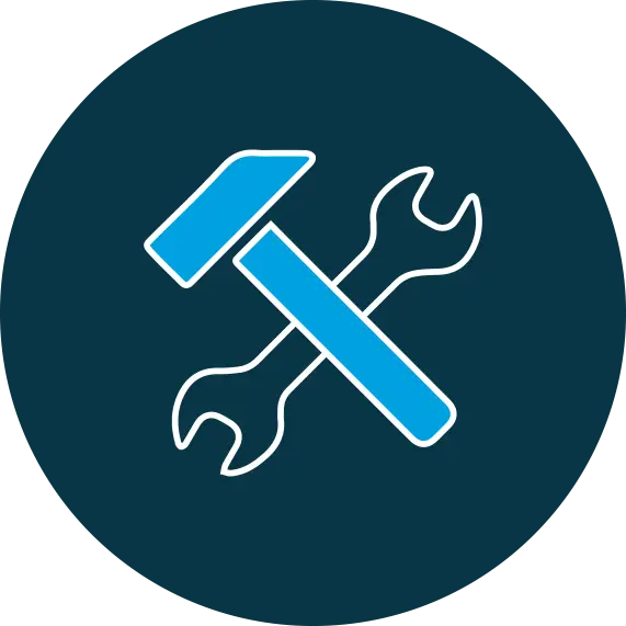 Hammer and Wrench Symbol
