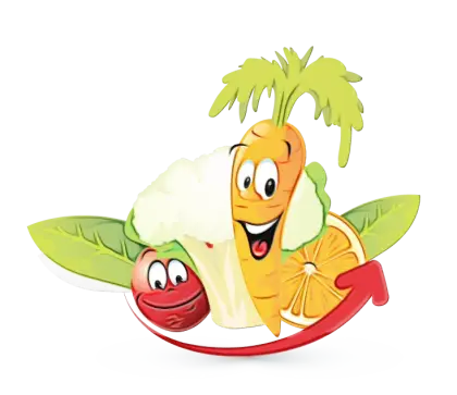 Cartoon Smiling Vegetables Illustration