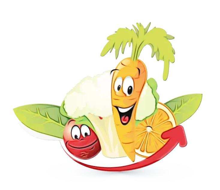 Cartoon Smiling Vegetables Illustration