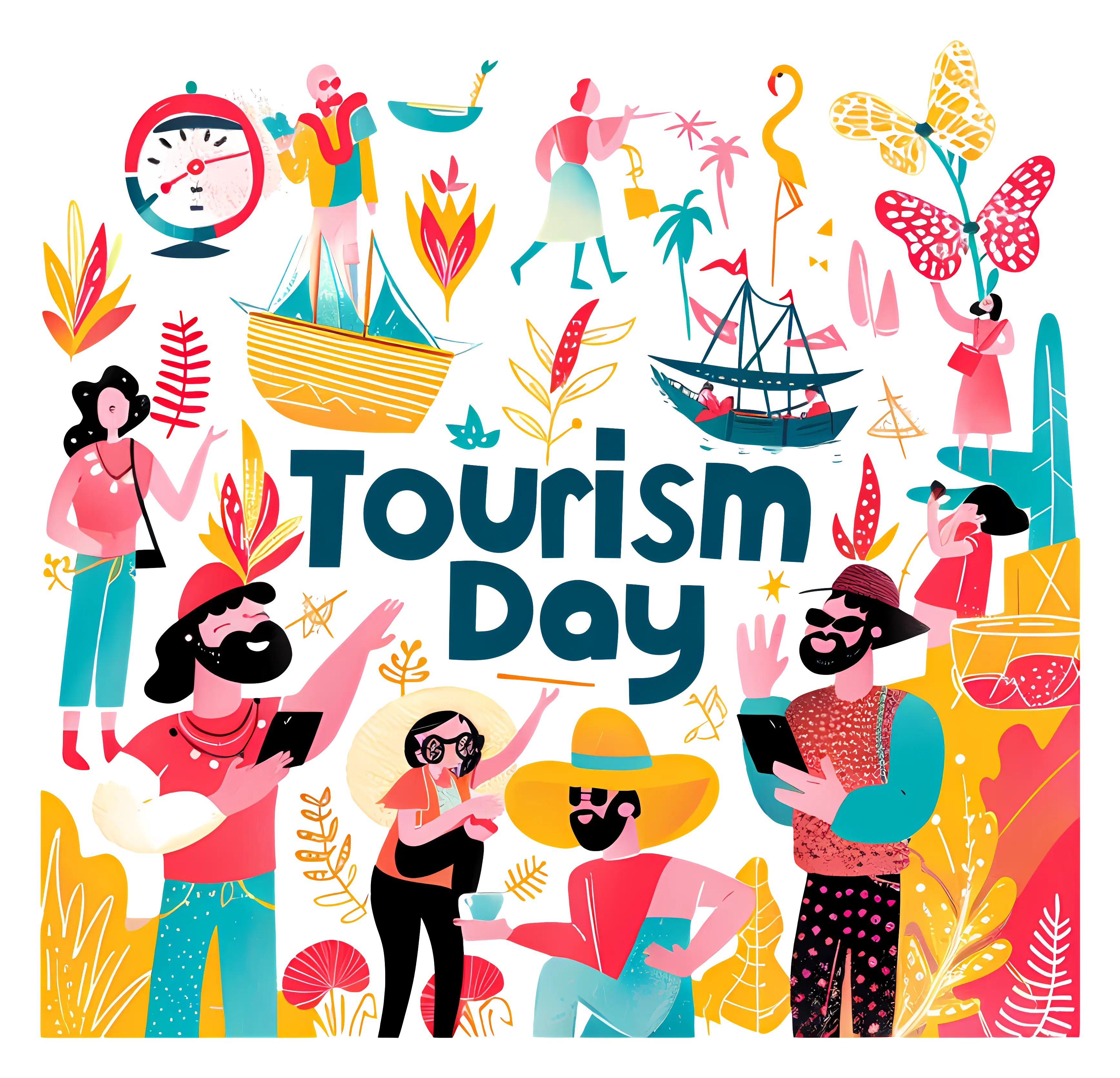 Tourism Day Celebration Illustration