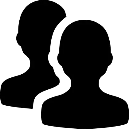 Silhouette of Two Human Figures