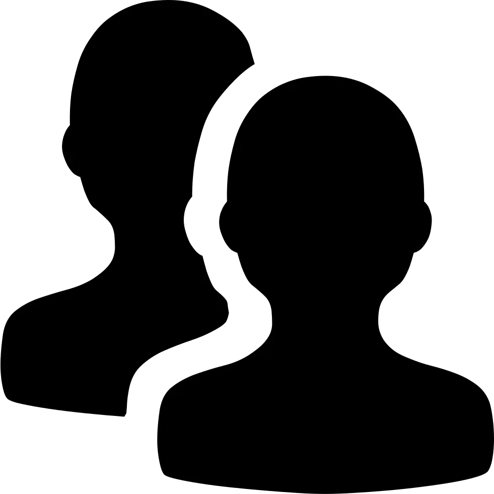 Silhouette of Two Human Figures